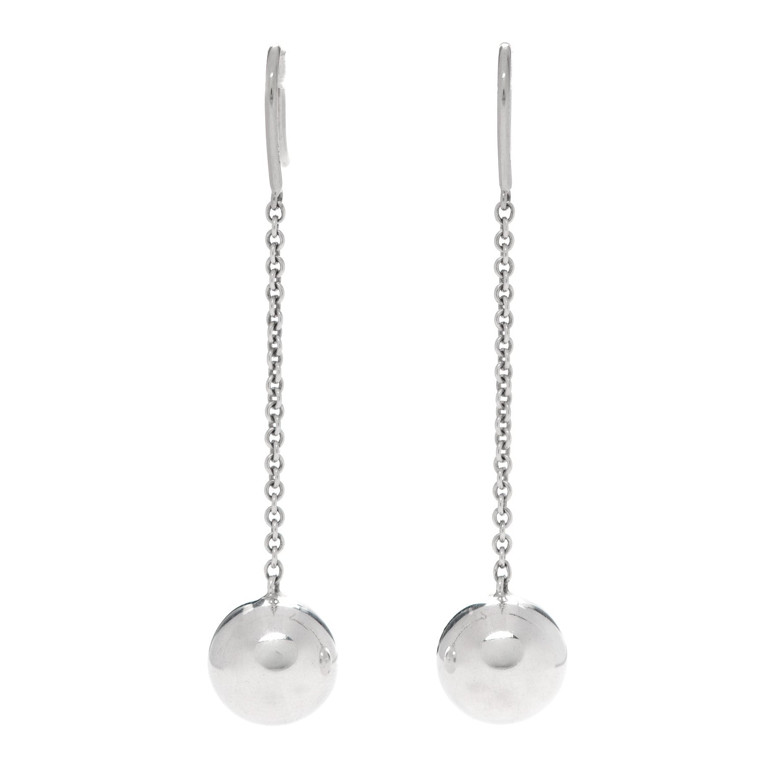 Tiffany Sterling Silver 10mm HardWear Ball Drop Earrings 1 of 4