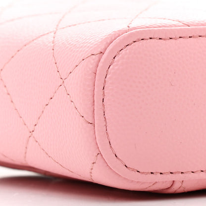 Chanel Caviar Quilted Small Vertical Coco Beauty Vanity Case With Chain Pink 9 of 13