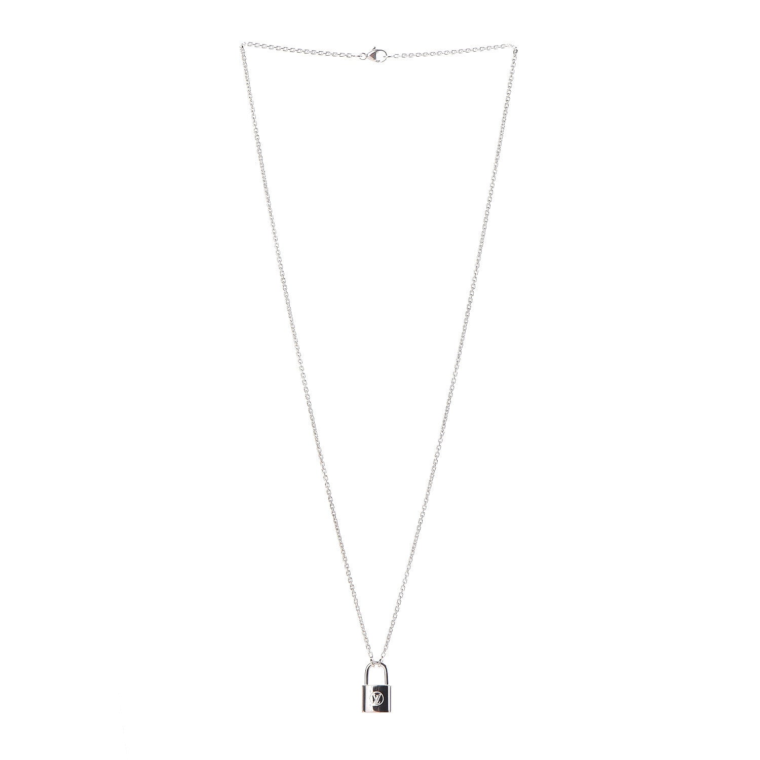 Louis Vuitton Sterling Silver Lockit Necklace 3 of 5