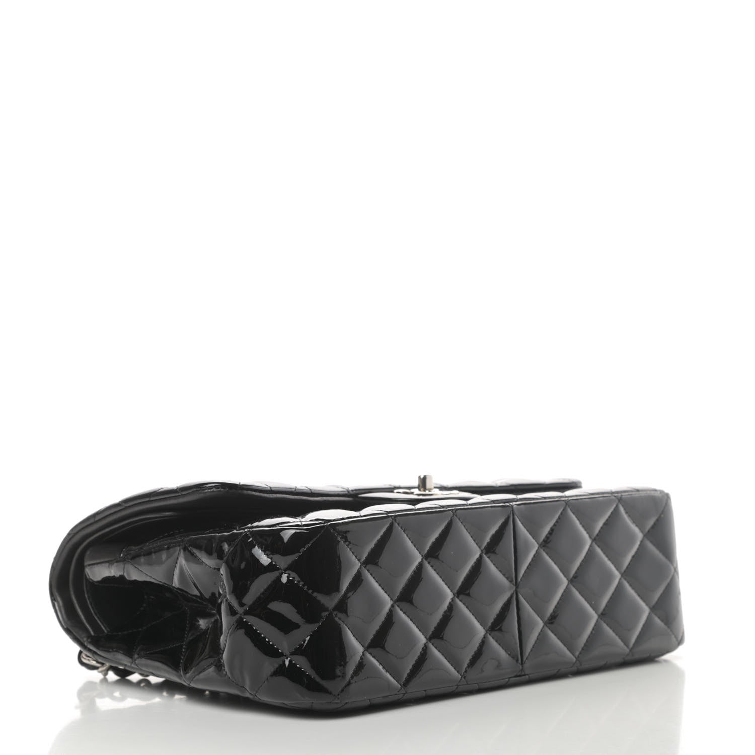 Chanel Patent Quilted Jumbo Double Flap Black 4 of 15