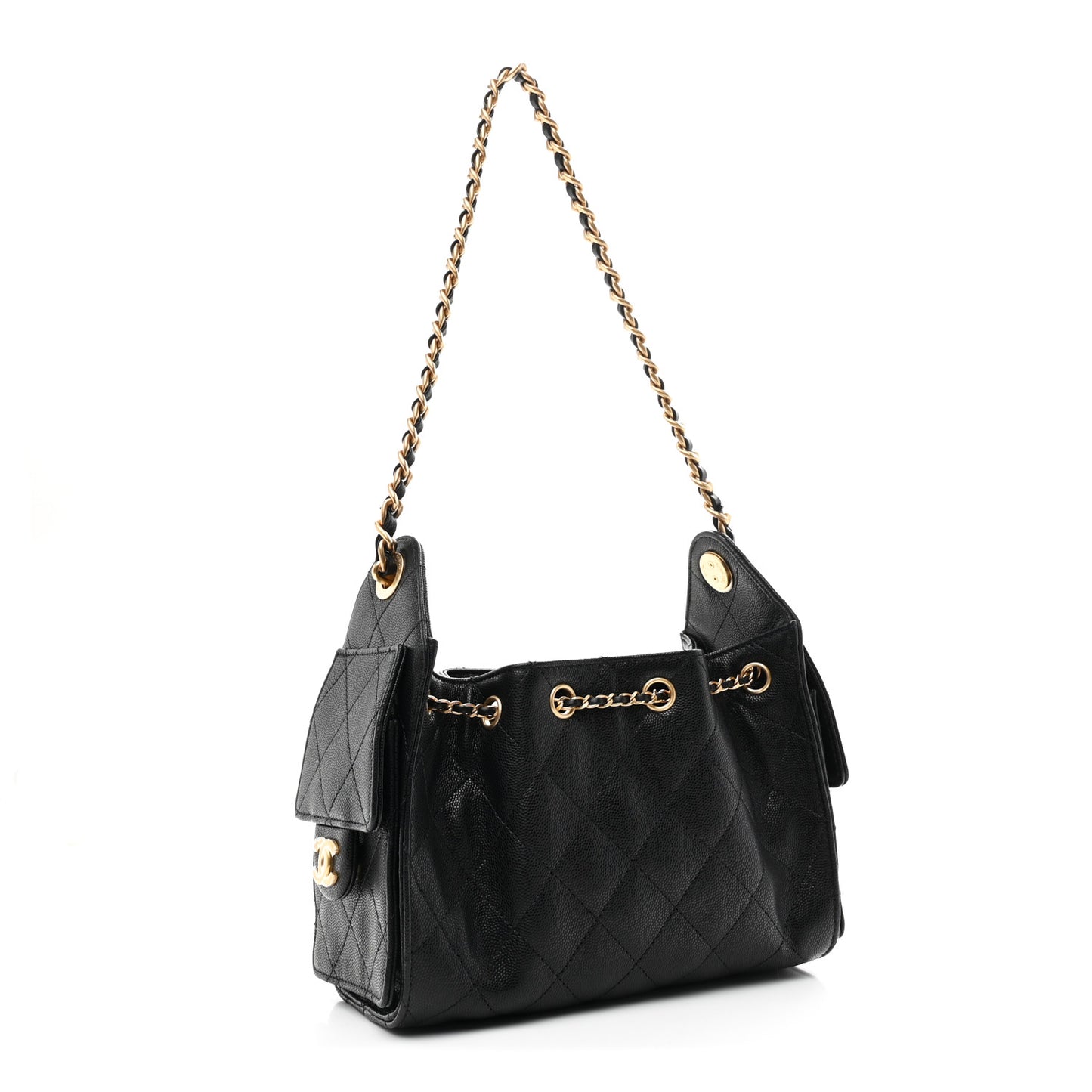 Caviar Quilted Mini Chanel 25 Handbag Black