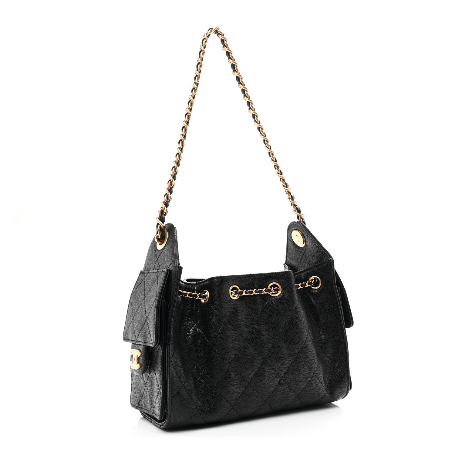 Chanel Caviar Quilted Mini Chanel 25 Handbag Black 3 of 10