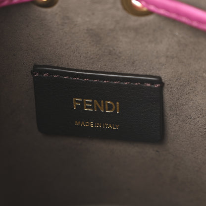 Fendi Vitello Liberty F is Fendi FF 1974 Embossed Mini Mon Tresor Bucket Bag Ciclamino Pilar 6 of 10