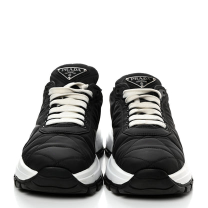 Prada Re-Nylon Piuma Metal Triangle Logo Quilted 45mm Sneakers 37 Black 2 of 9