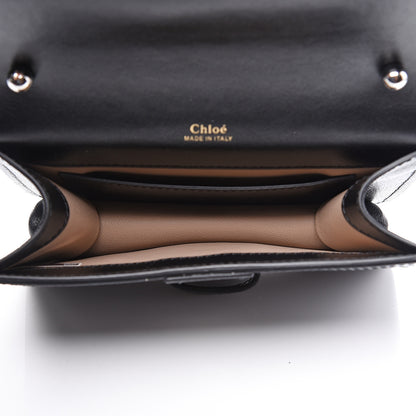 Chloe Shiny Goatskin Calfskin Aby Chain Shoulder Bag Black 4 of 11