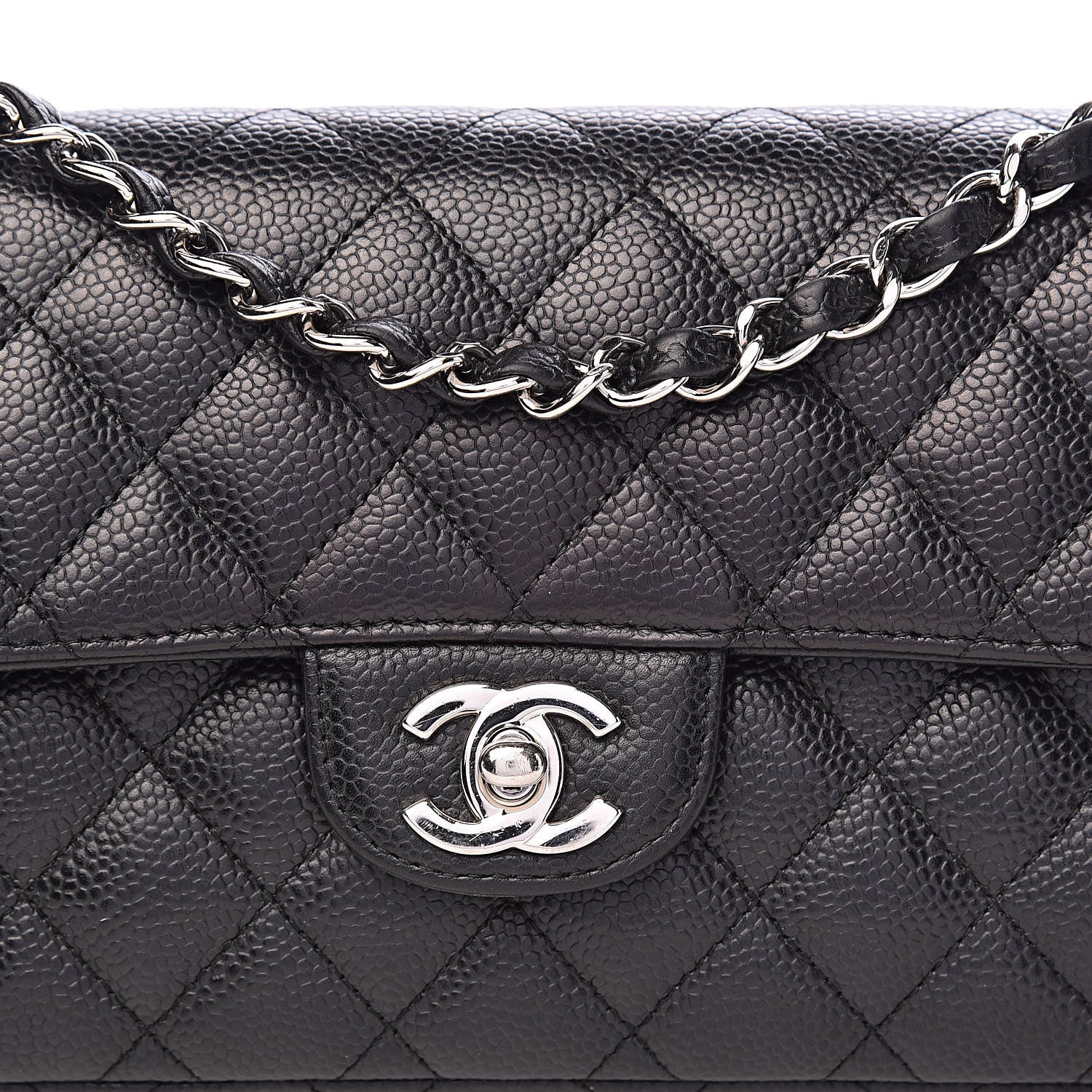Chanel Caviar Quilted East West Flap Black 10 of 11