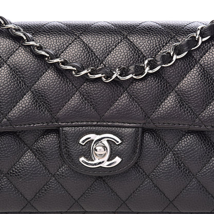 Chanel Caviar Quilted East West Flap Black 10 of 11