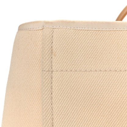 Chanel Canvas Pearl Medium Deauville Tote Ecru Beige 12 of 13
