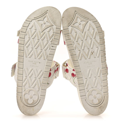 Louis Vuitton LV X TM Monogram Cerises Bom Dia Comfort Mule Sandals 42 White 6 of 9