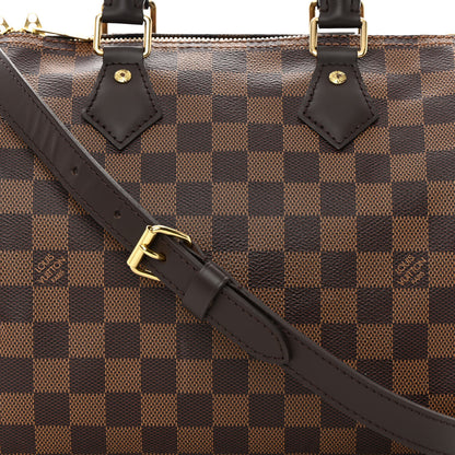Louis Vuitton Damier Ebene Speedy Bandouliere 25 9 of 15