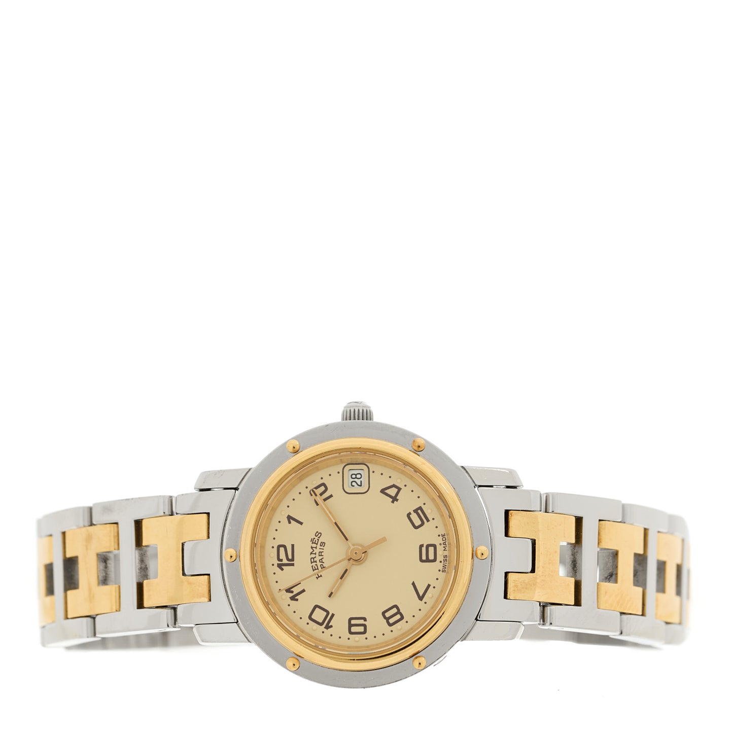 Stainless Steel 24mm Clipper Quartz Watch Gold