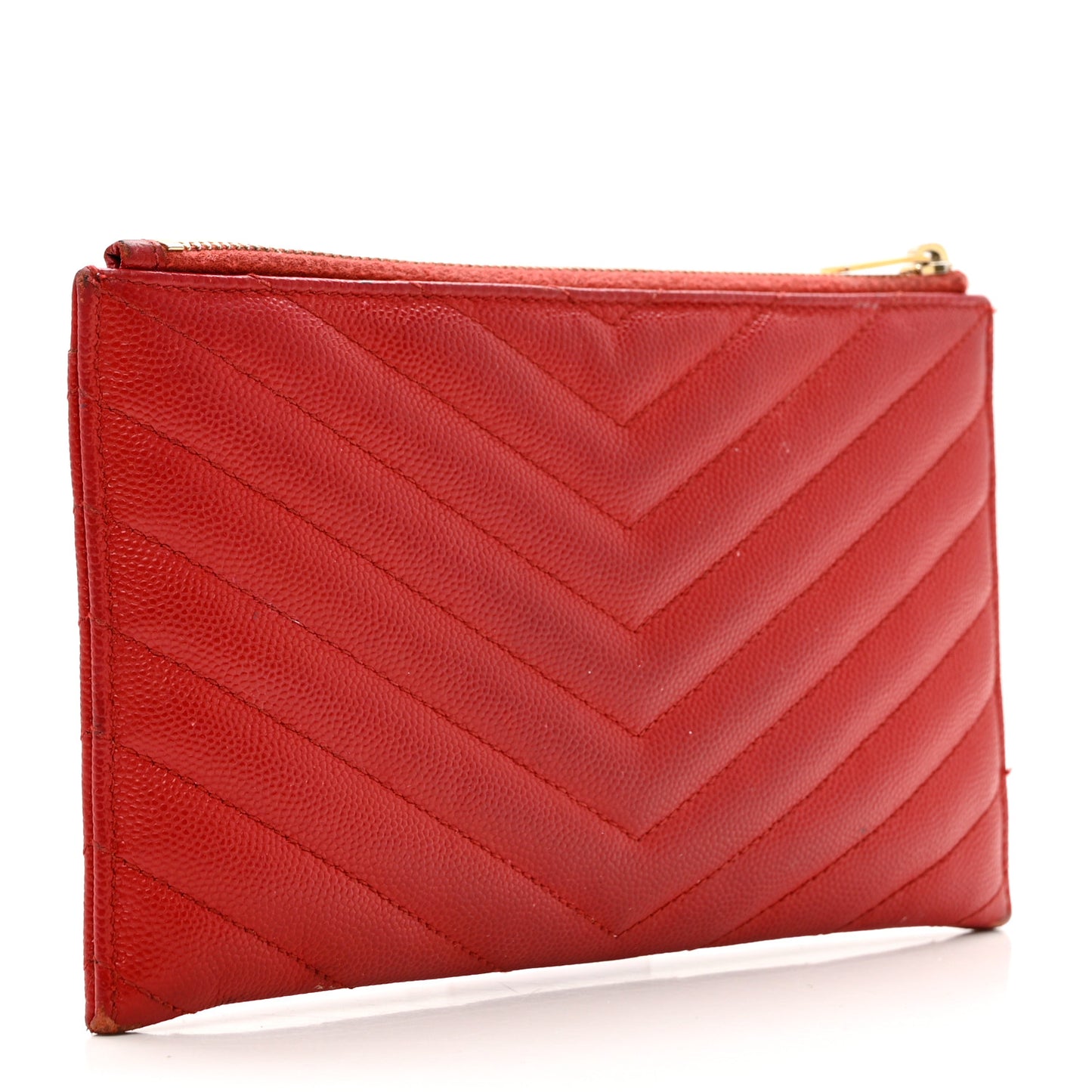Grain De Poudre Chevron Monogram Bill Pouch Rouge Eros
