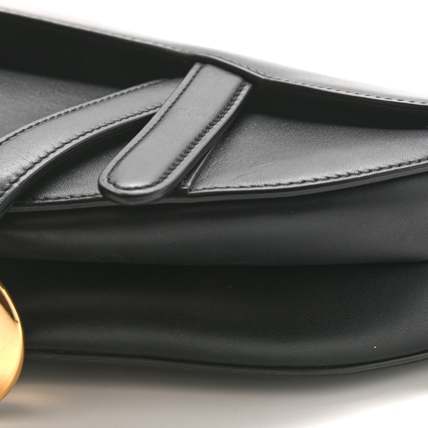 Christian Dior Calfskin Saddle Bag Black 7 of 7