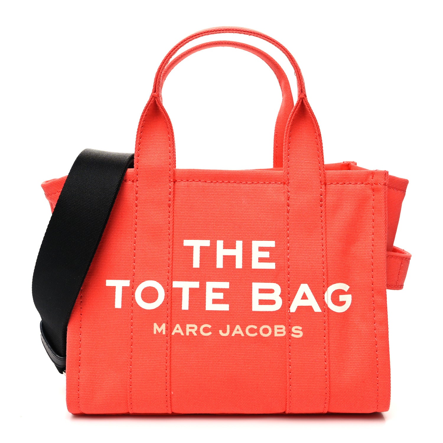 Marc Jacobs Cotton Canvas Mini The Traveler Tote Bag Red 1 of 13