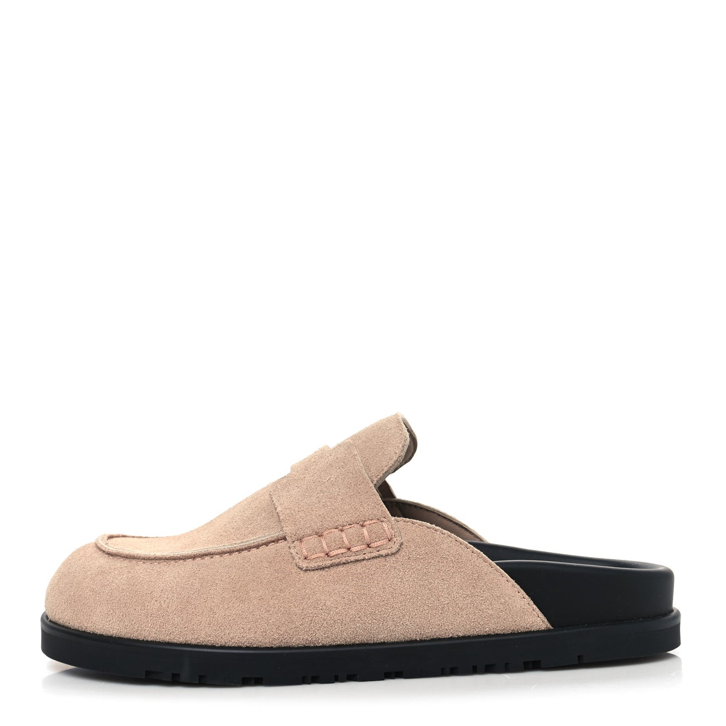 Suede Calfskin Go Mules 37 Beige Nude