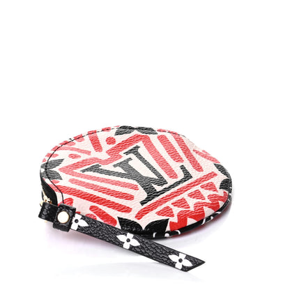 Louis Vuitton Monogram Giant Crafty Round Coin Purse Creme Rouge 3 of 5