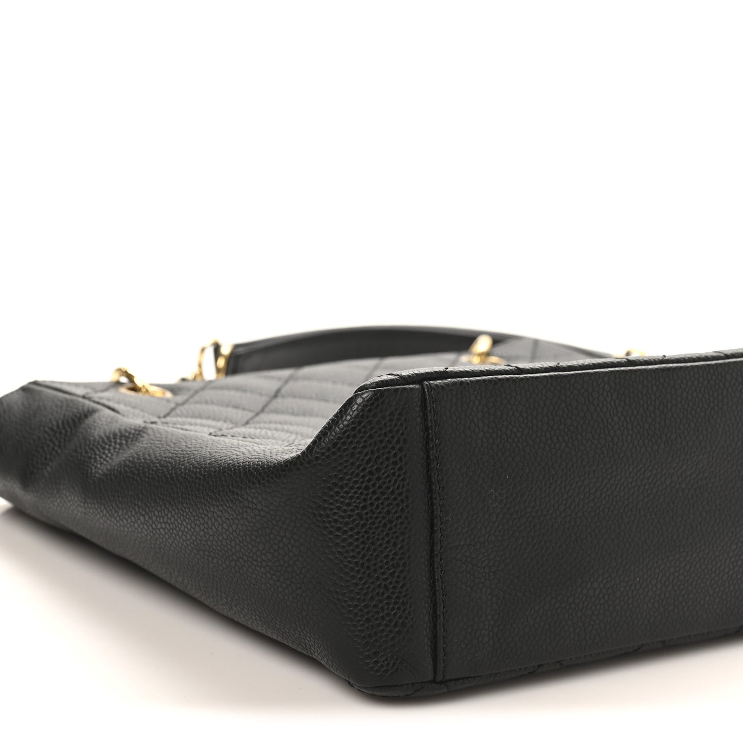 Caviar Quilted Petit Shopping Tote PST Black