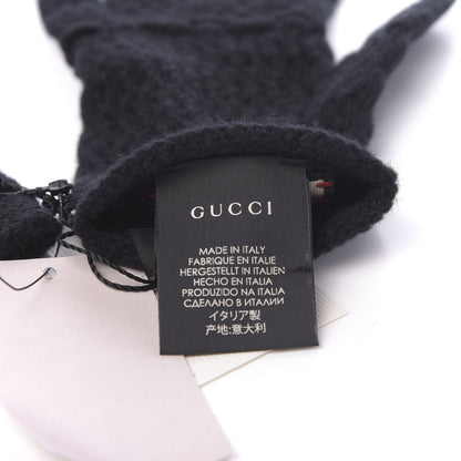 Gucci Wool Knit Bow Gloves S Black 4 of 4