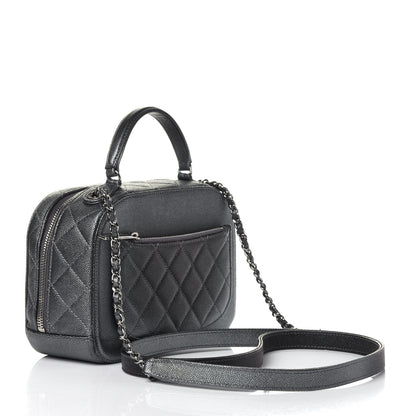 Chanel Metallic Caviar Small Coco Curve Vanity Bag Black Ruthenium 2 of 11