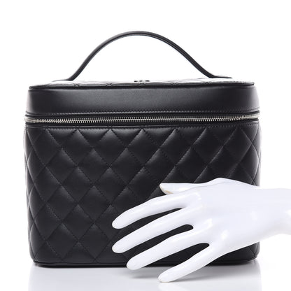 Chanel Lambskin Quilted Small Vanity Pouch Black 2 of 10