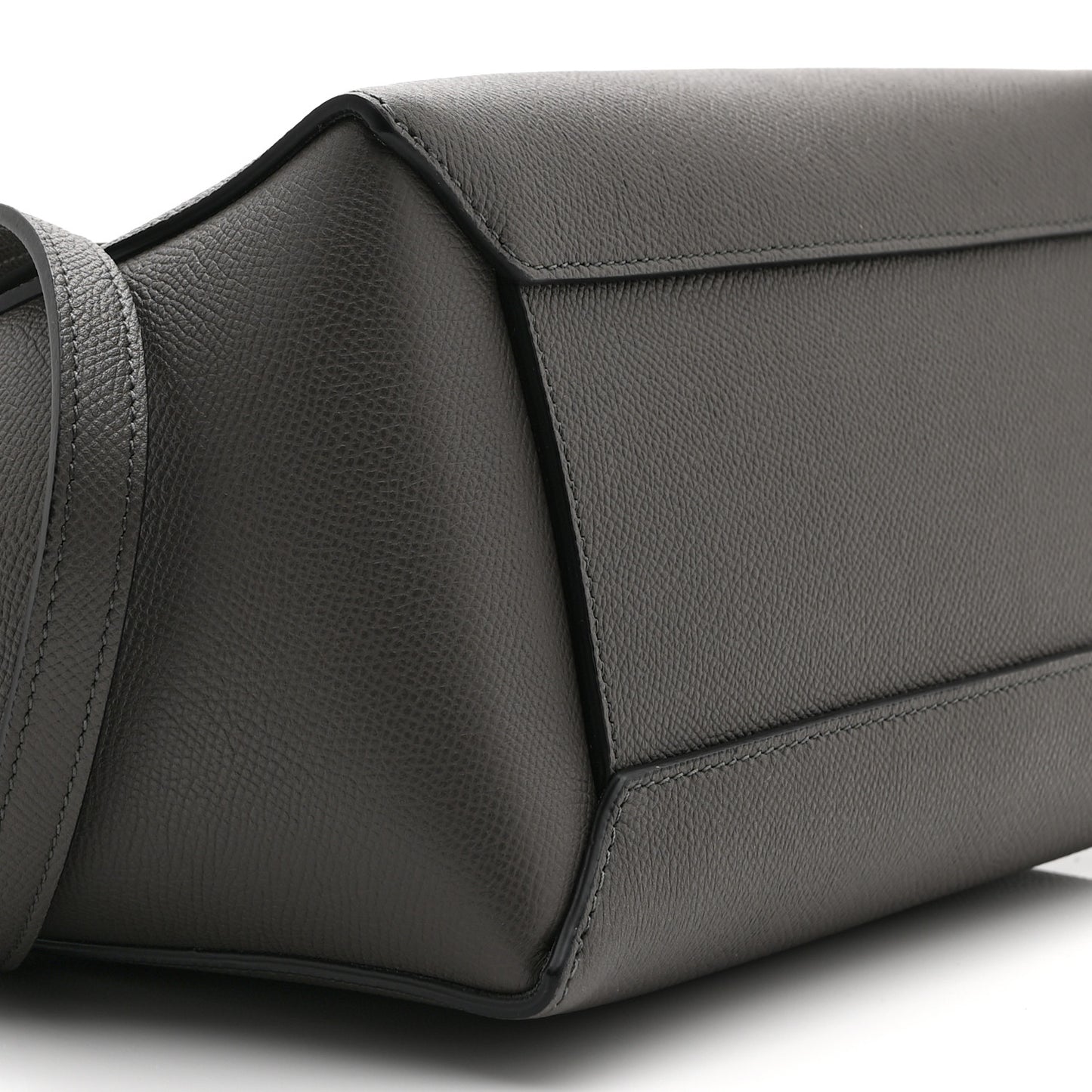 Grained Calfskin Micro Belt Bag Grey
