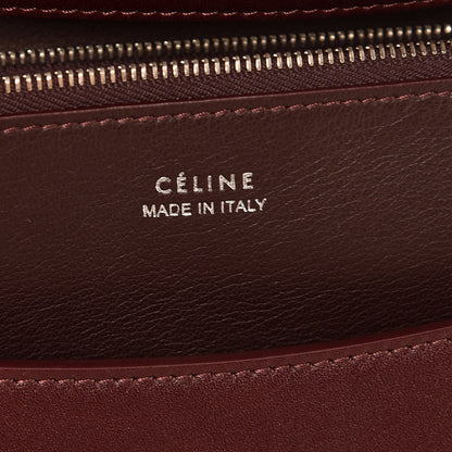 Celine Calfskin Oval Clutch on Strap Burgundy 6 of 8