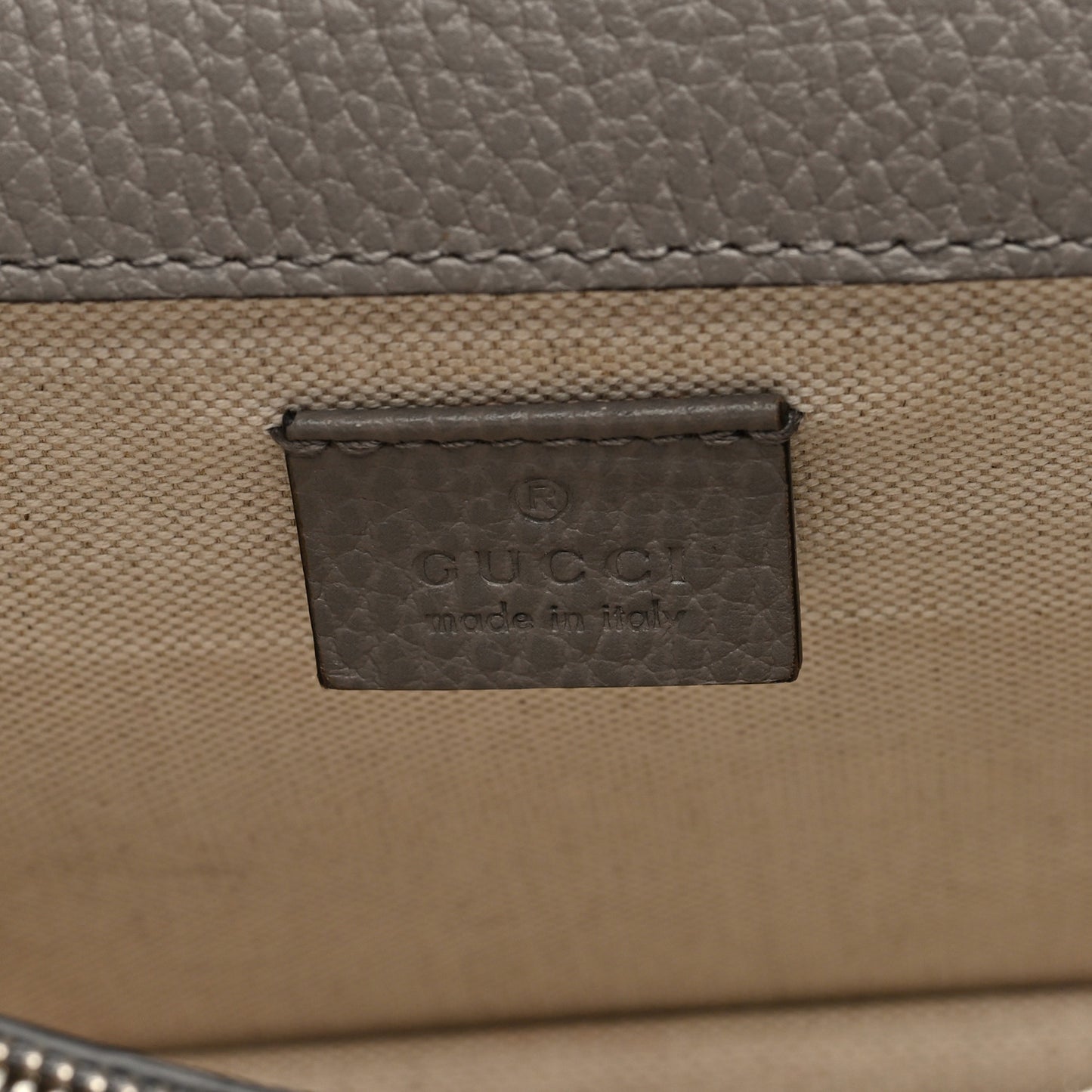 Pebbled Calfskin Small Dionysus Shoulder Bag Dusty Grey