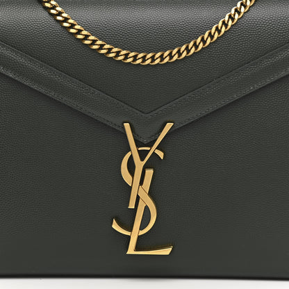 Saint Laurent Smooth Calfskin Monogram Cassandra Clasp Bag Dark Green 8 of 11