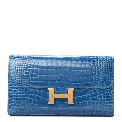 Hermes Shiny Alligator Constance Wallet Mykonos 1 of 9