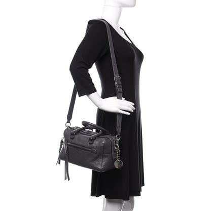 Marc Jacobs Calfskin Recruit Bauletto Satchel Tote Bag Grey 2 of 12
