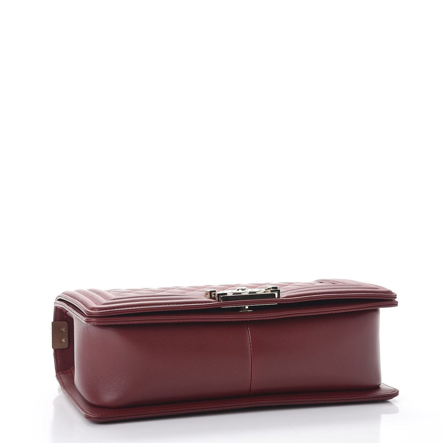 Lambskin Quilted Medium Boy Flap Burgundy
