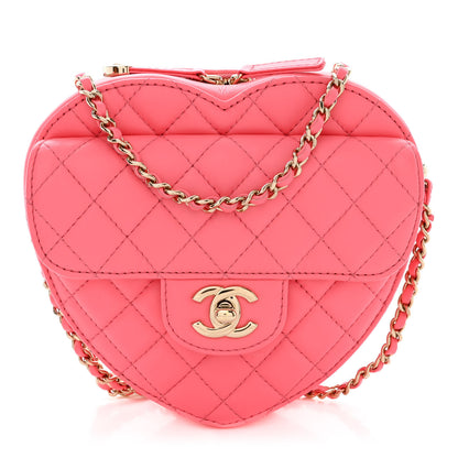 Chanel Lambskin Quilted CC In Love Heart Bag Pink 1 of 10