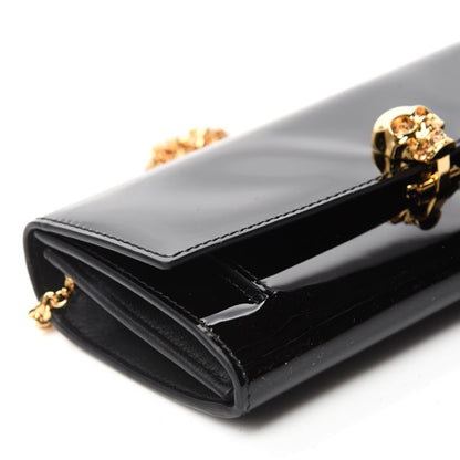 Alexander McQueen Patent Skull Wallet on Chain Black 6 of 9