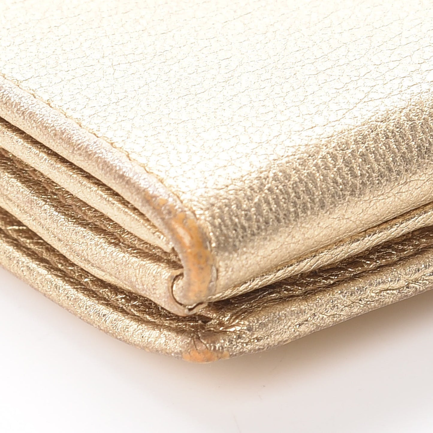 Goatskin Studded Belle de Jour Long Wallet Gold