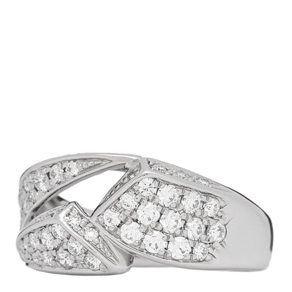 Parker & West by FASHIONPHILE Platinum Diamond .74ctw Geometric Open Band Ring 54 6.75 3 of 9