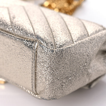 Saint Laurent Metallic Nappa Matelasse Chevron Classic Monogram Baby Chain Bag 11 of 12