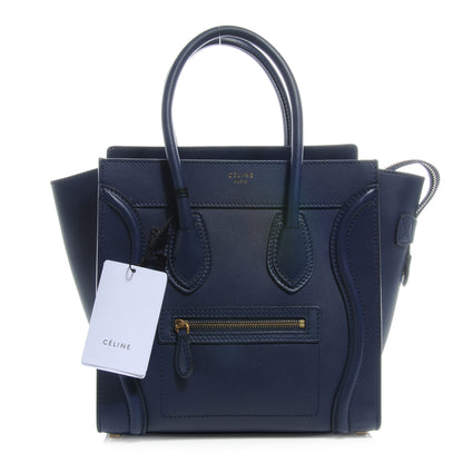 Celine Smooth Calfskin Micro Luggage Ink 1 of 7