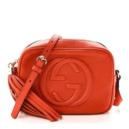 Gucci Pebbled Calfskin Small Soho Disco Bag Sun Orange 1 of 11