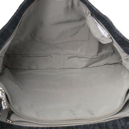 Chanel Denim Quilted Stretch Spirit Messenger Bag Dark Blue 5 of 11