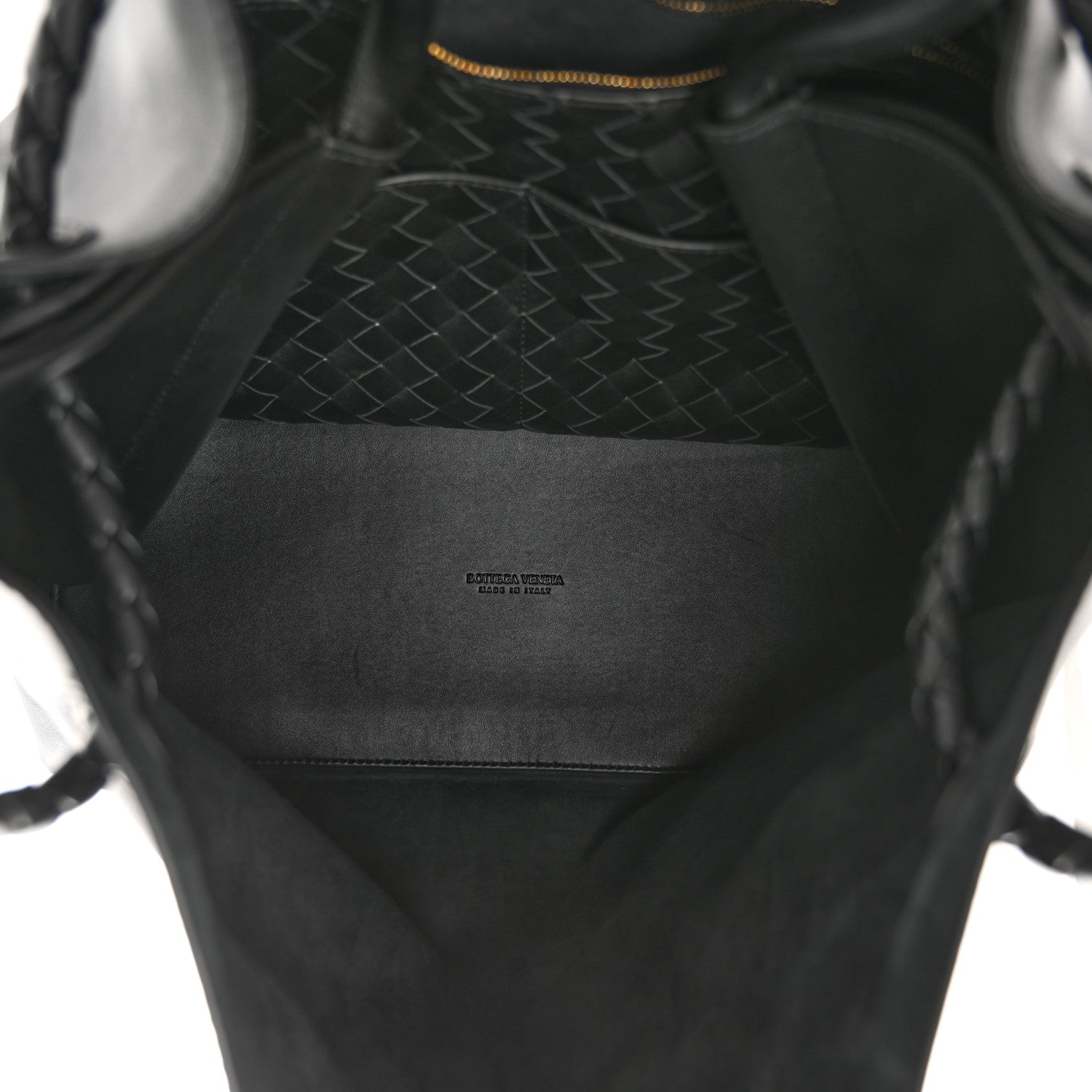 Bottega Veneta Silky Calfskin Large Andiamo Shoulder Bag Black 5 of 9