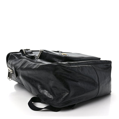 Gucci Fluffy Calfskin Mesh Nylon Medium Morpheus Double Buckle Backpack Black 3 of 8