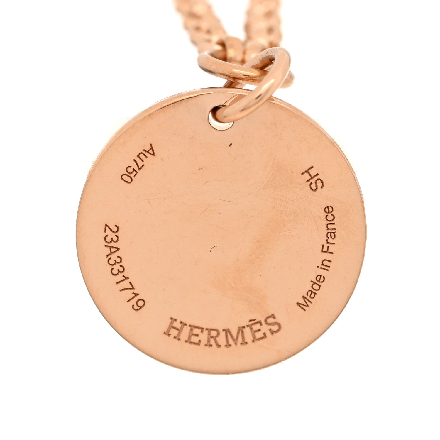 Hermes 18K Rose Gold Diamond PM Ex-Libris Bracelet SH 3 of 5