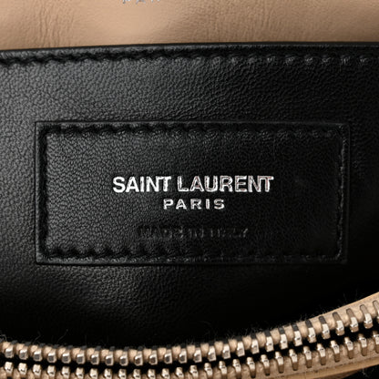 Saint Laurent Calfskin Y Quilted Monogram Small Loulou Chain Satchel Nude 6 of 10