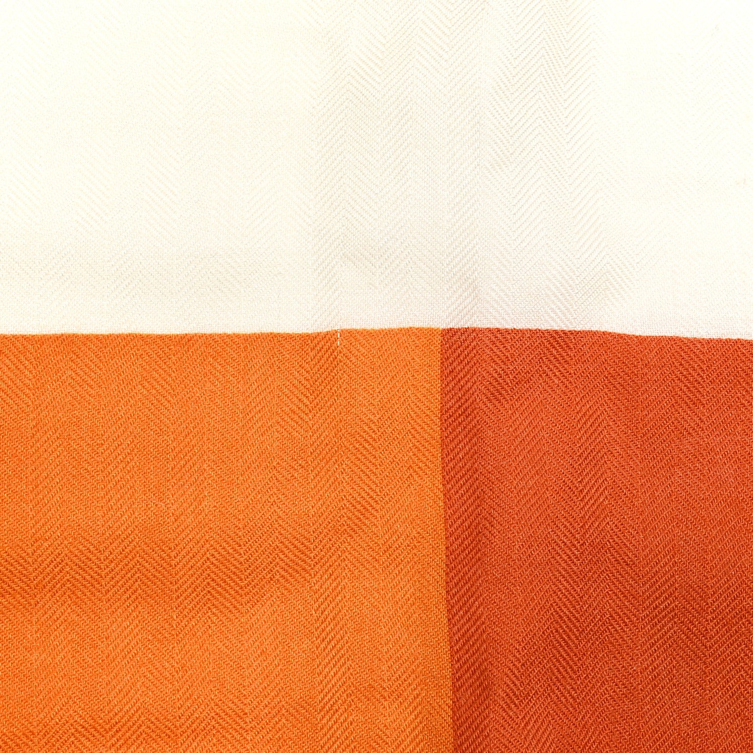 Hermes Silk Cashmere Brides De Gala Applique Pique Shawl 140 Orange White Roux 5 of 6