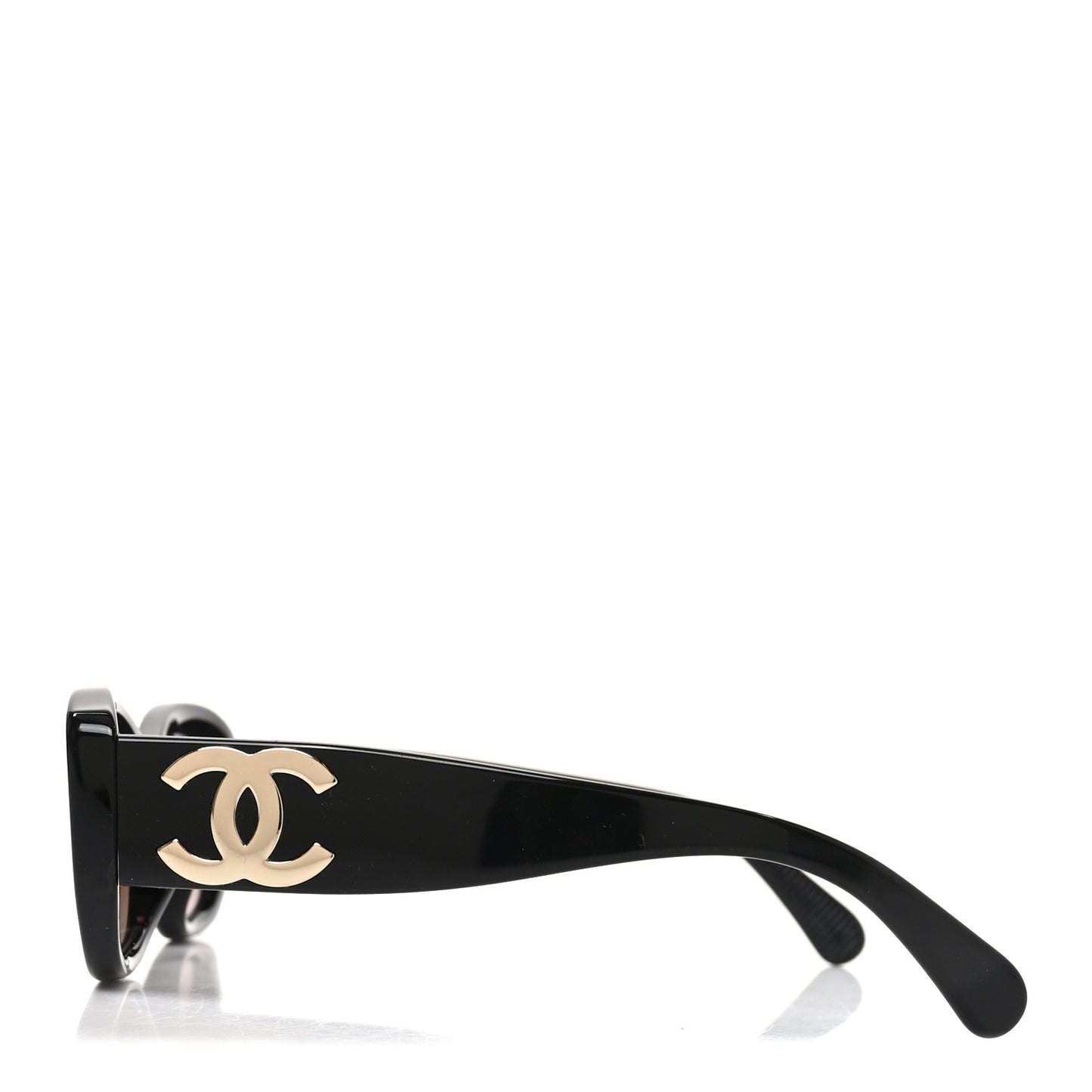Acetate Rectangle Sunglasses 5493-A Black Brown