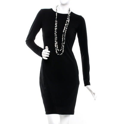 Chanel Ruthenium Resin Bead CC Long Necklace Dark Grey 2 of 7