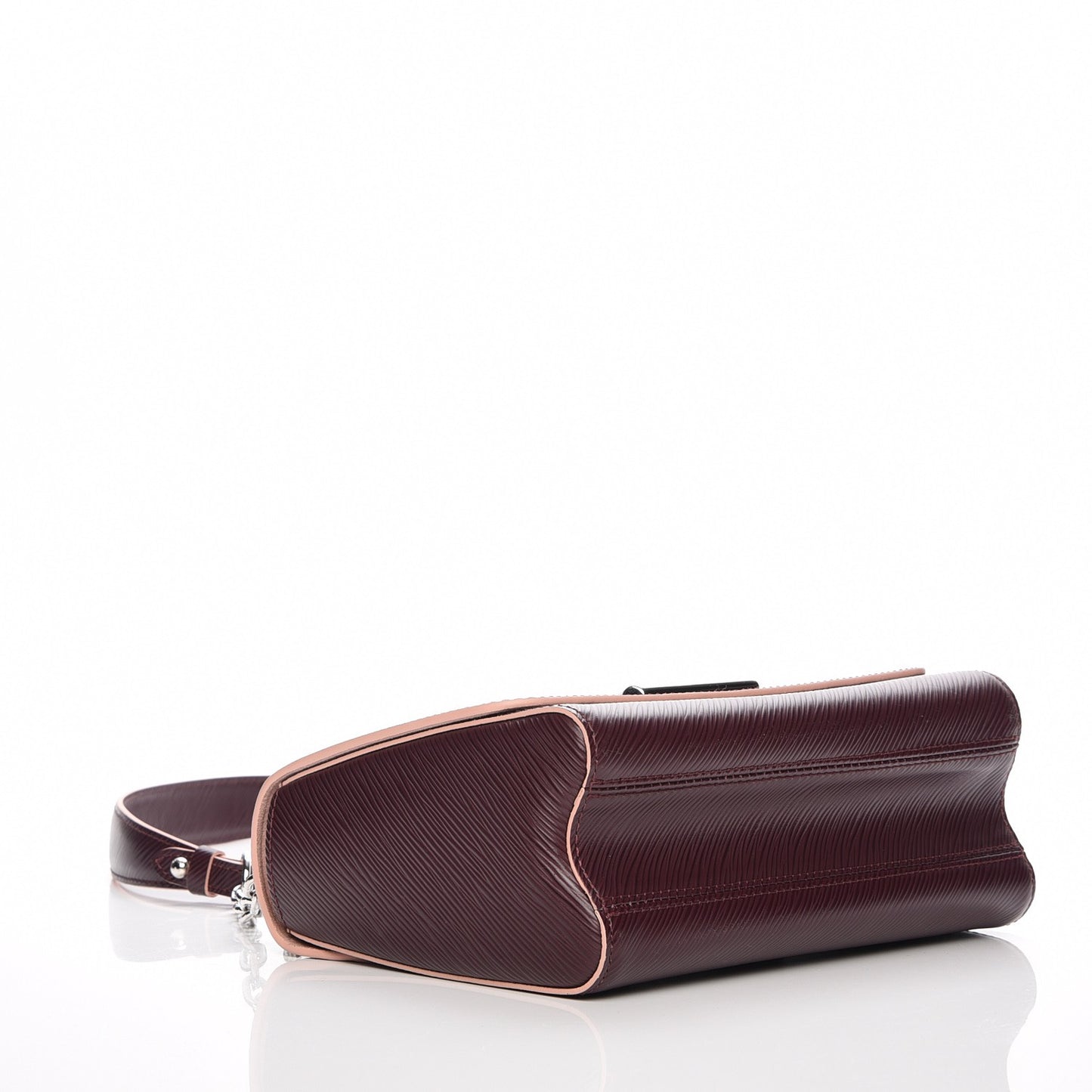 Epi Twist Shoulder Bag MM Prune Rose Poudre