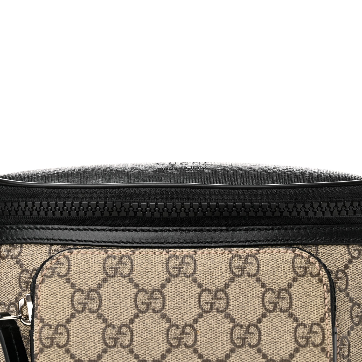 Gucci GG Supreme Monogram Belt Bag Black 8 of 12