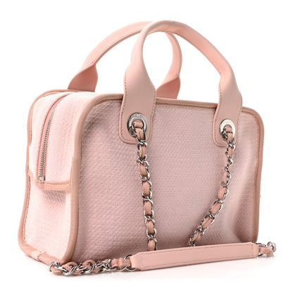 Chanel Canvas Deauville Small Bowling Bag Light Pink Light Pink 3 of 10