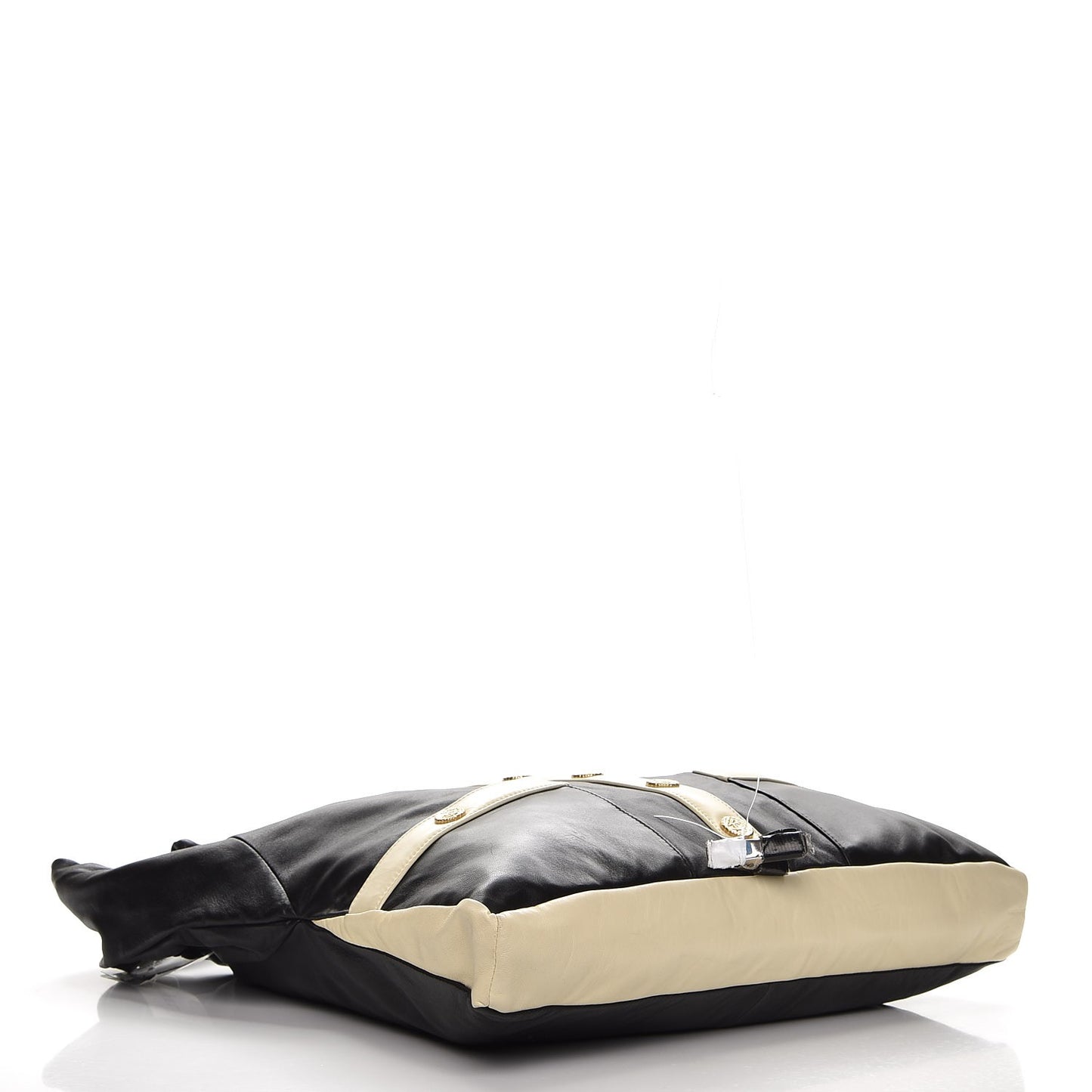 Lambskin Large Girl Bag Black Beige